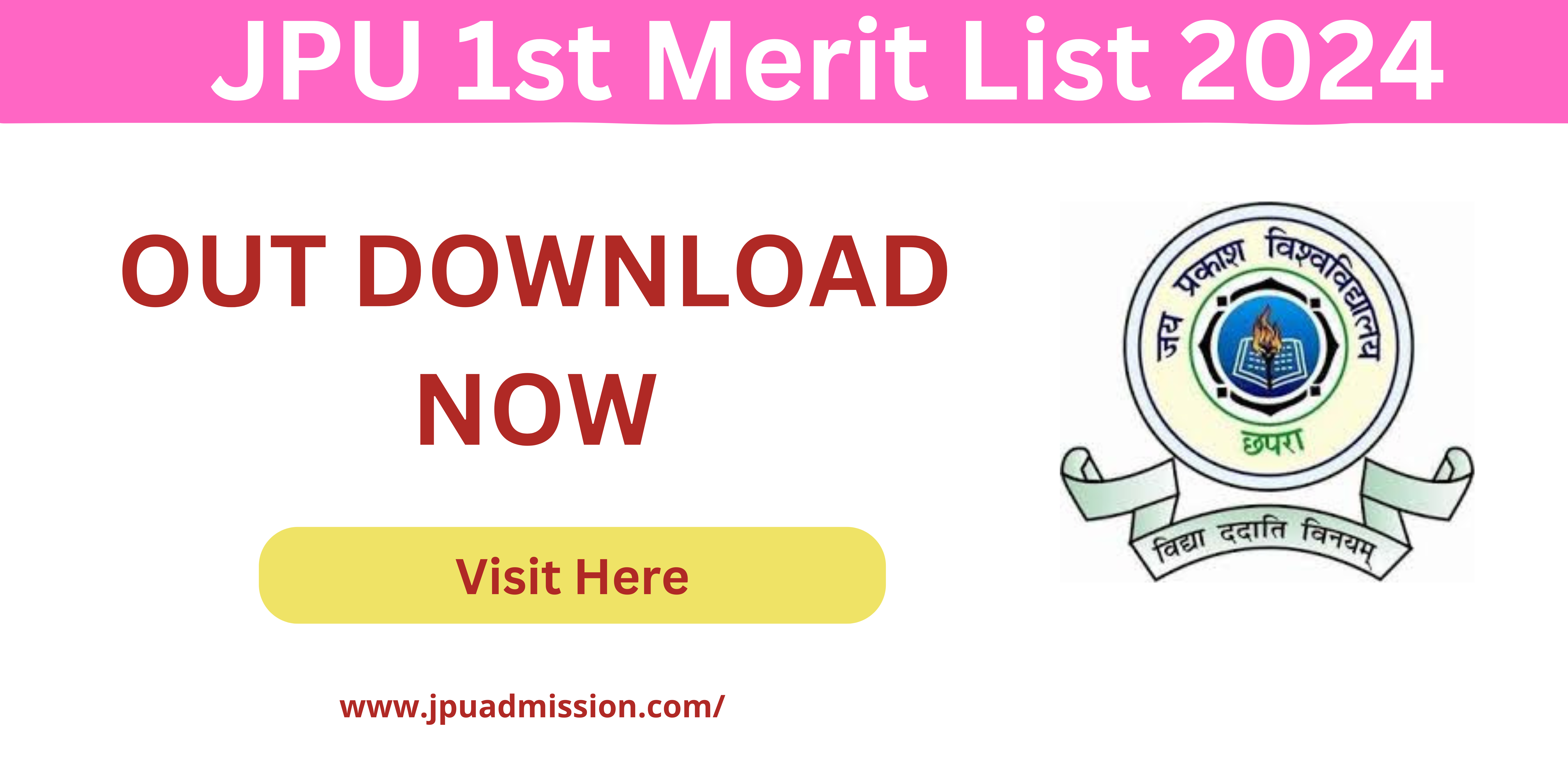 JPU 1st Merit List 2024